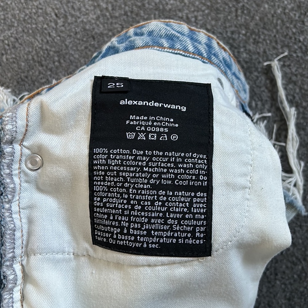 Alexander Wang High Rise Denim Shorts - Picture 5 of 8